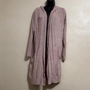 Inspired Hearts Red Heathered Hooded Cardigan